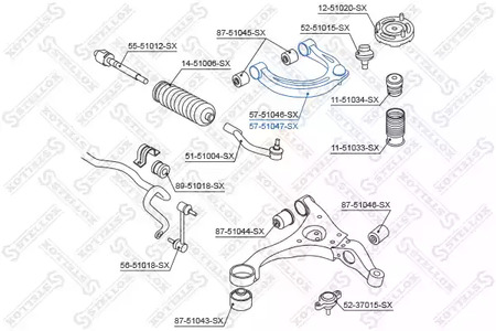 Рычаг подвески STELLOX 57-51047-SX