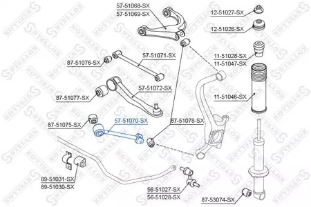 Рычаг подвески STELLOX 57-51070-SX