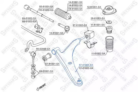 Рычаг подвески STELLOX 57-61001-SX