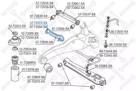 Фото 1 57-72003-SX STELLOX Рычаг подвески