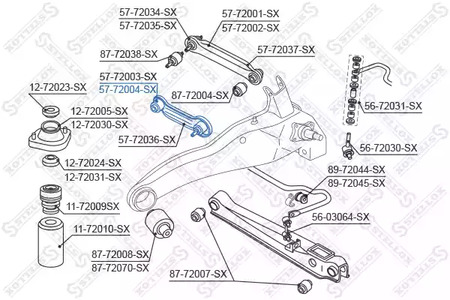 Фото 1 57-72004-SX STELLOX Рычаг подвески