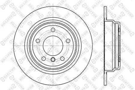 6020-1537-SX STELLOX Диск тормозной задний