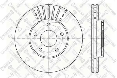 6020-2256V-SX STELLOX Тормозной диск