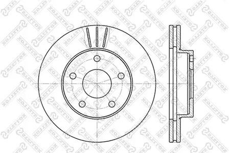 6020-2524V-SX STELLOX Тормозной диск