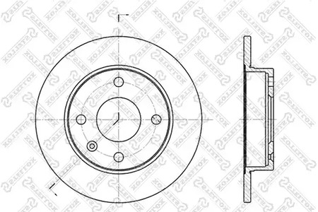 Диск тормозной передний STELLOX 6020-2526-SX