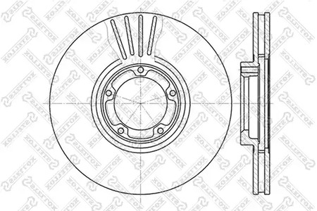 6020-2547V-SX STELLOX Тормозные диски