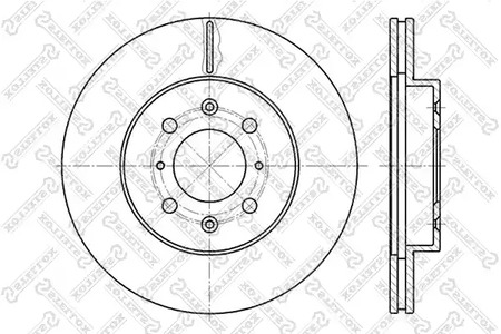 6020-2614V-SX STELLOX Тормозной диск