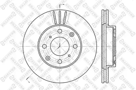 6020-2615V-SX STELLOX Тормозной диск