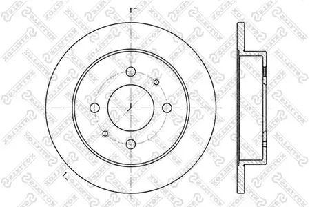 Диск тормозной задний STELLOX 6020-3031-SX