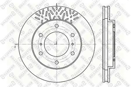 6020-3033V-SX STELLOX Тормозной диск