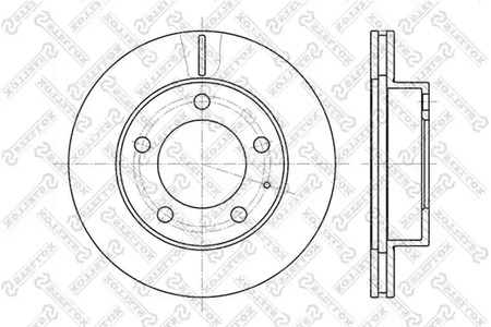 6020-3227V-SX STELLOX Тормозной диск