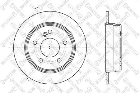 6020-3318-SX STELLOX Диск тормозной задний