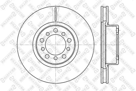 6020-3324V-SX STELLOX Тормозной диск