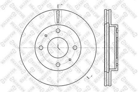 Диск тормозной передний вентилируемый STELLOX 6020-3403V-SX