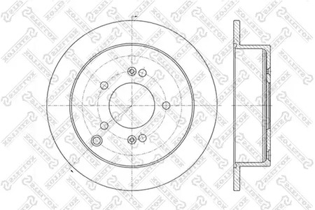 6020-3414-SX STELLOX Диск тормозной задний