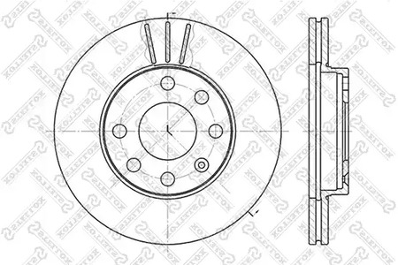 6020-3608V-SX STELLOX Тормозной диск