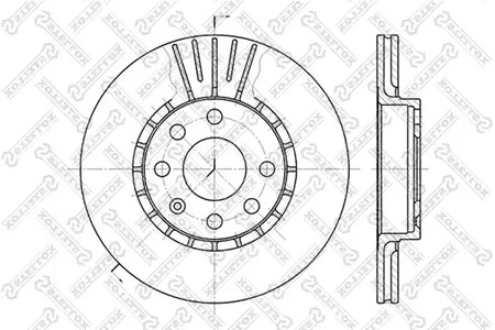 6020-3617V-SX STELLOX Тормозной диск