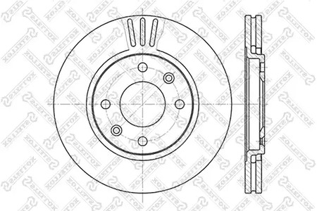 6020-3719V-SX STELLOX Тормозной диск