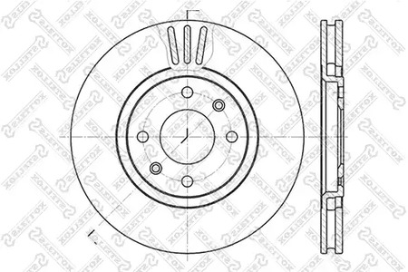 6020-3720V-SX STELLOX Тормозной диск