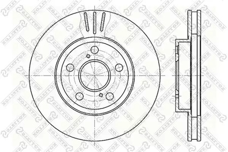 6020-4539V-SX STELLOX Тормозной диск