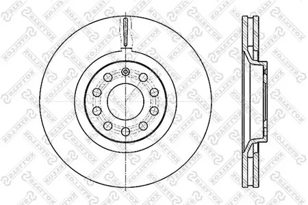 6020-47107V-SX STELLOX Диск тормозной передний вентилируемый