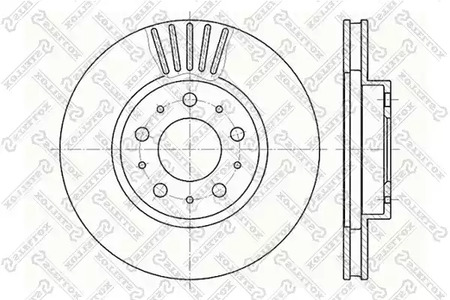 6020-4832V-SX STELLOX Тормозной диск