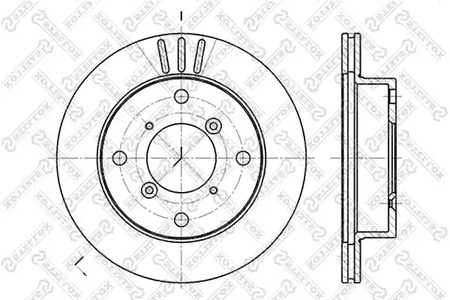 6020-5205V-SX STELLOX Тормозной диск