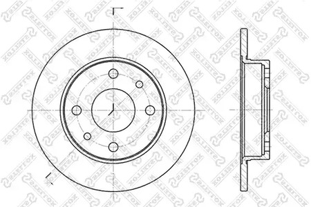 Диск тормозной задний STELLOX 6020-9922-SX