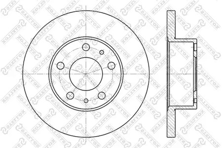 6020-9944-SX STELLOX Диск тормозной передний