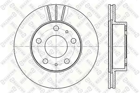 6020-9946V-SX STELLOX Диск тормозной передний вентилируемый