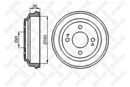 Тормозной барабан STELLOX 6025-9908-SX