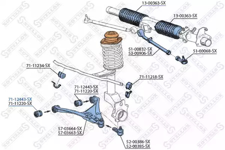 71-12443-SX STELLOX Сайлентблок