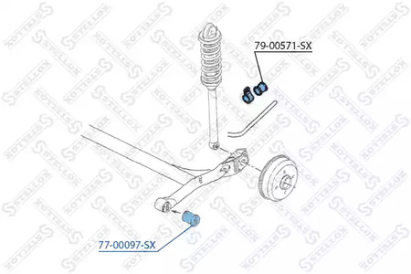 Фото 1 77-00097-SX STELLOX Подвеска, рычаг независимой подвески колеса