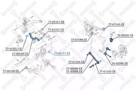 77-00117-SX STELLOX Сайлентблок