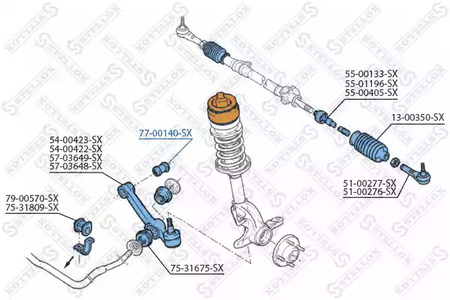 Сайлентблок STELLOX 77-00140-SX