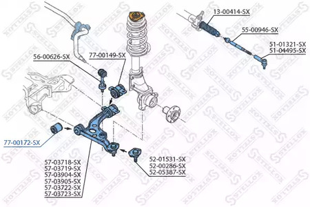 77-00172-SX STELLOX Сайлентблок