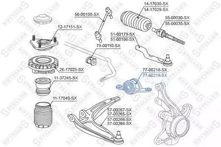 Сайлентблок STELLOX 77-00219-SX