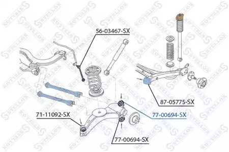 Сайлентблок STELLOX 77-00694-SX