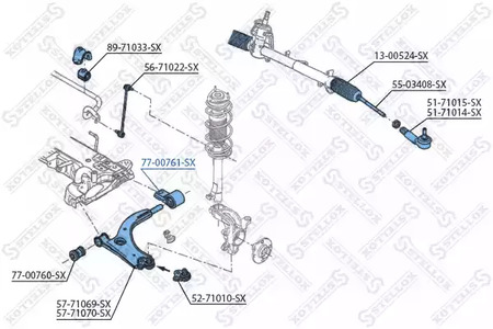 Сайлентблок STELLOX 77-00761-SX