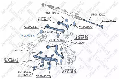 77-00777-SX STELLOX Сайлентблок