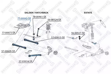 Фото 1 77-00843-SX STELLOX Сайлентблок