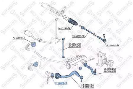 77-00887-SX STELLOX Сайлентблок