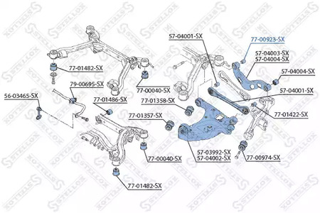 77-00923-SX STELLOX сайлентблок зад.балки