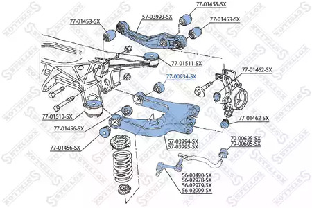 77-00934-SX STELLOX Подвеска, рычаг независимой подвески колеса