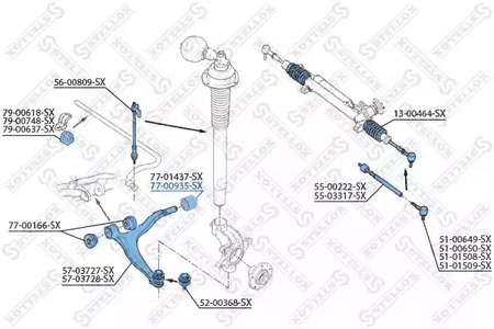 77-00935-SX STELLOX Сайлентблок