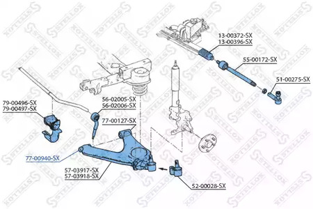 77-00940-SX STELLOX Сайлентблок