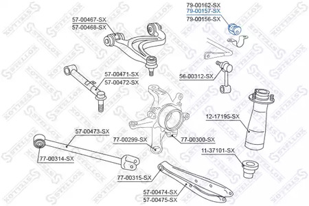 Фото 1 79-00157-SX STELLOX втулка стабилизатора заднего