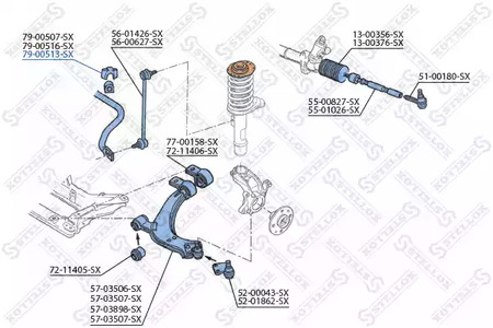 79-00513-SX STELLOX Втулка стабилизатора