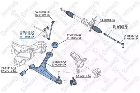 79-00536-SX STELLOX Втулка стабилизатора