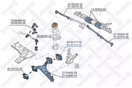 87-03116-SX STELLOX Сайлентблок